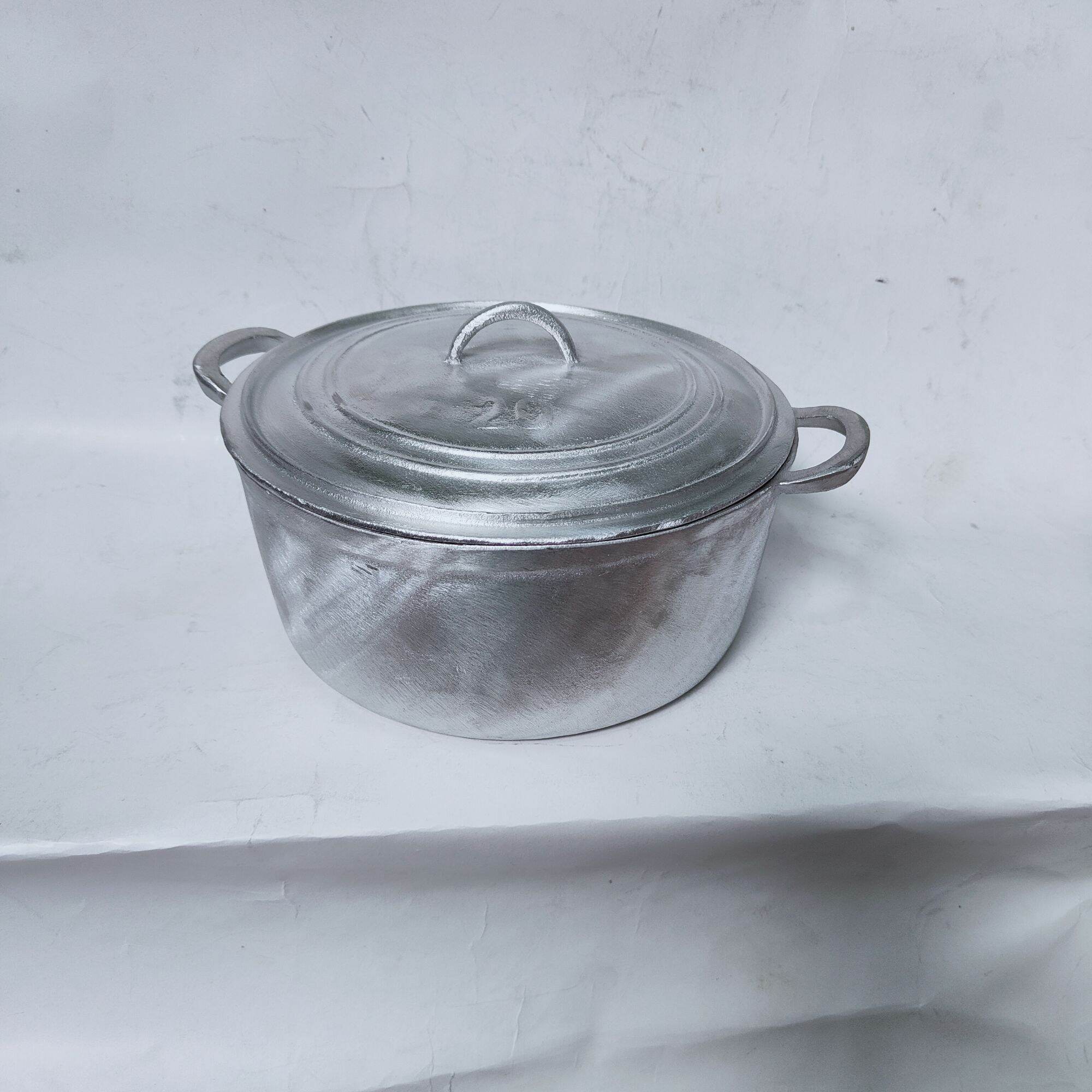 Nồi gang đúc đã được mài kỹ 2 mặt đường kính 25cm