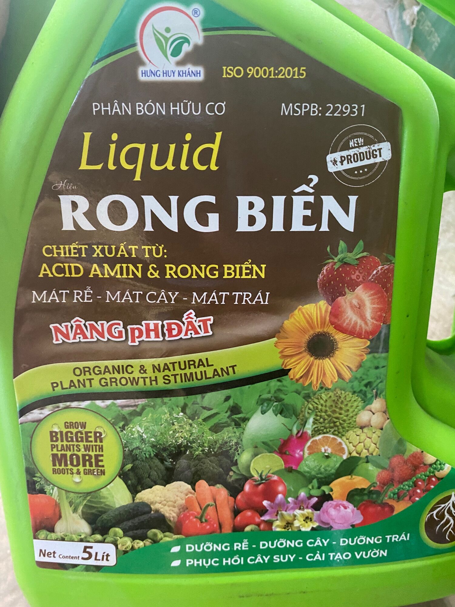 Phân Bón Hữu Cơ LIQUIT RONG BIỂN  Can 5Lít