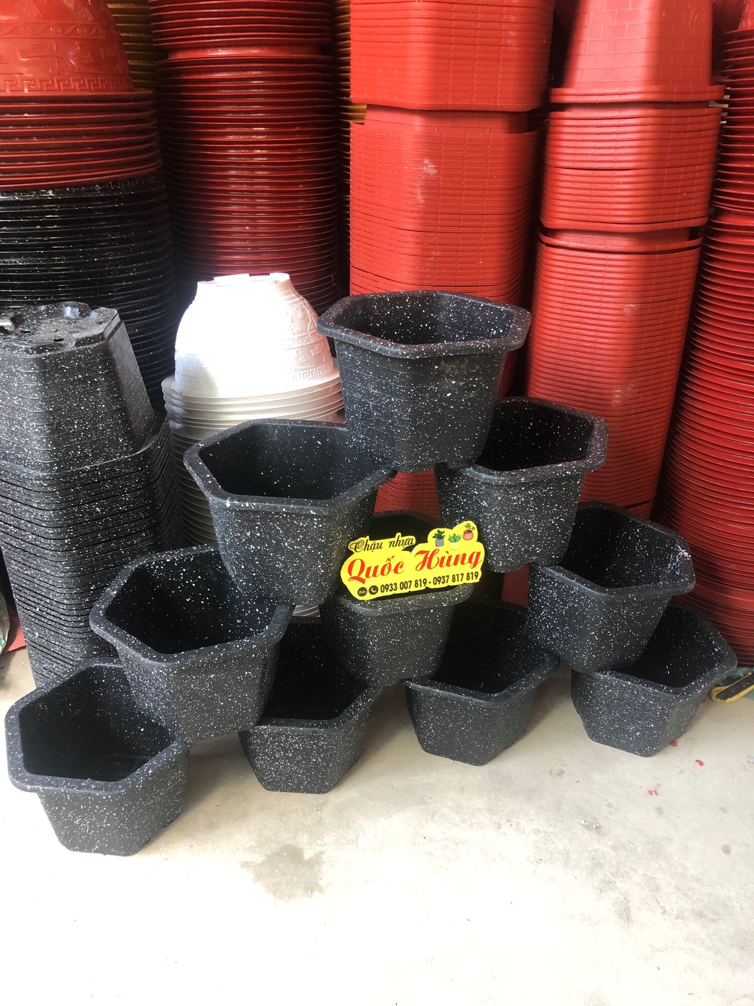Combo 10 chậu FA450 đen