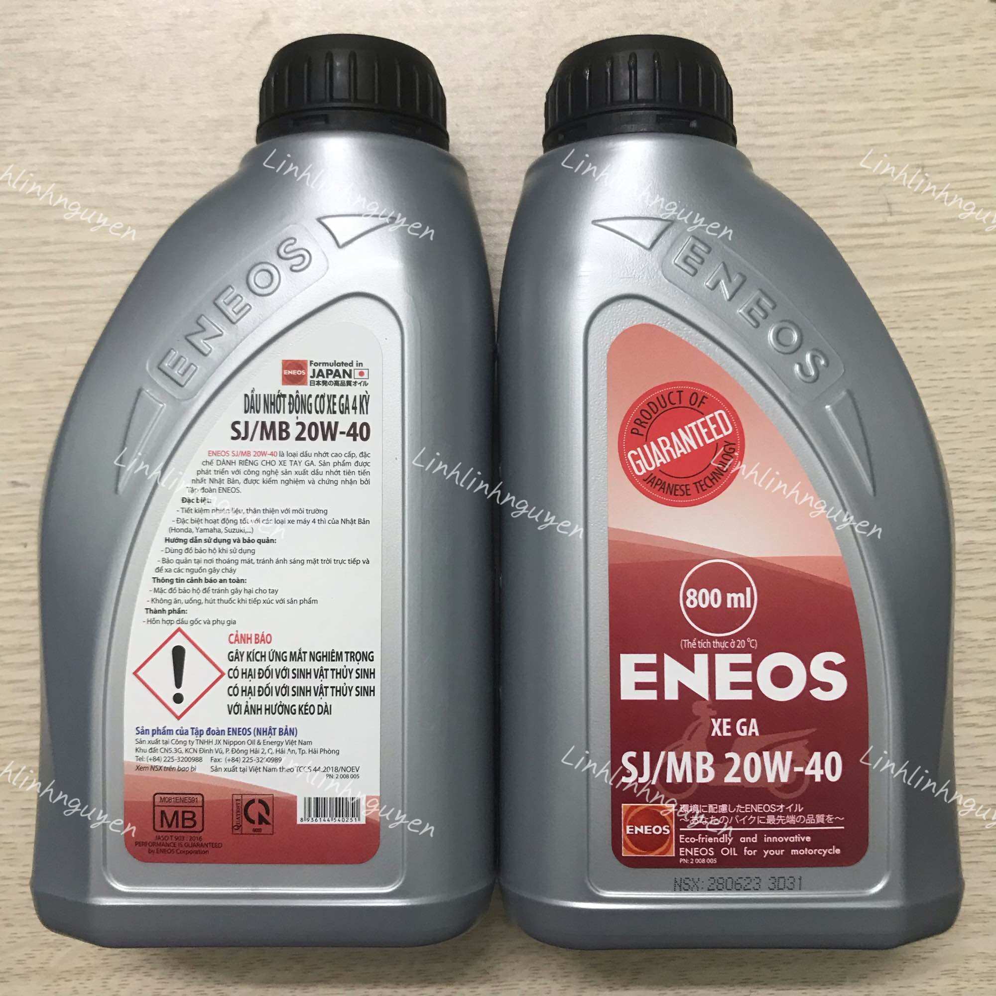 Dầu nhớt động cơ xe tay ga eneos sj/mb 20w40 / 800ml