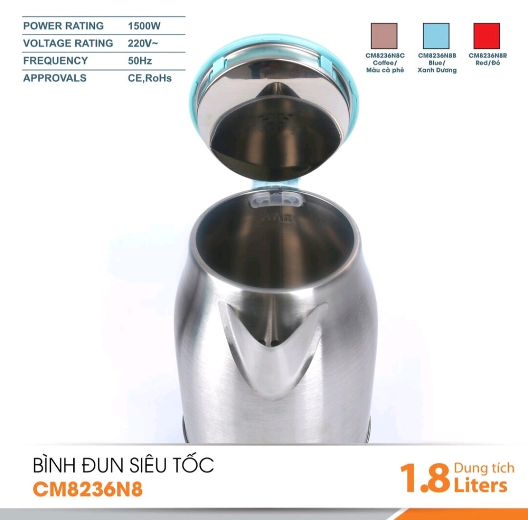 Bình đun siêu tốc COMET - CM8236N8