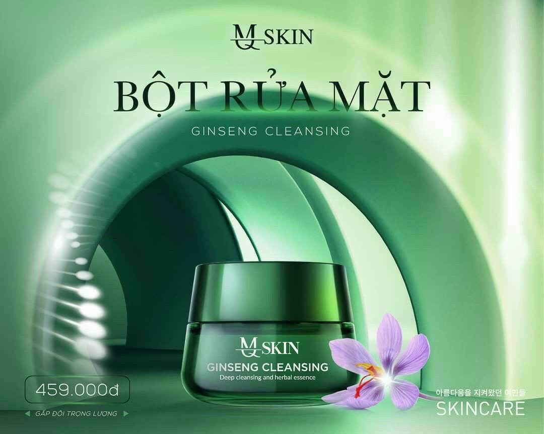 Bột rửa mặt nhân sâm mq skin 50gr