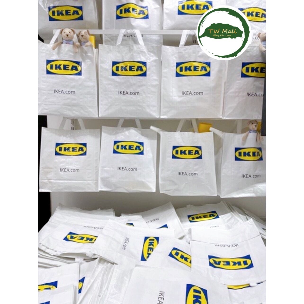 Túi xách vải pp màu trắng ikea klamby - tw mall