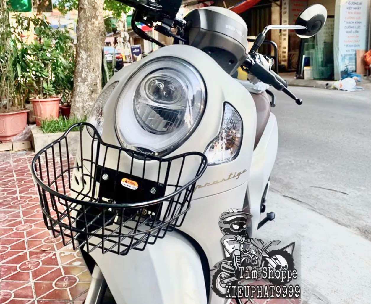 Rổ scoopy sọc vuông mẫu bầu kèm pat ốc