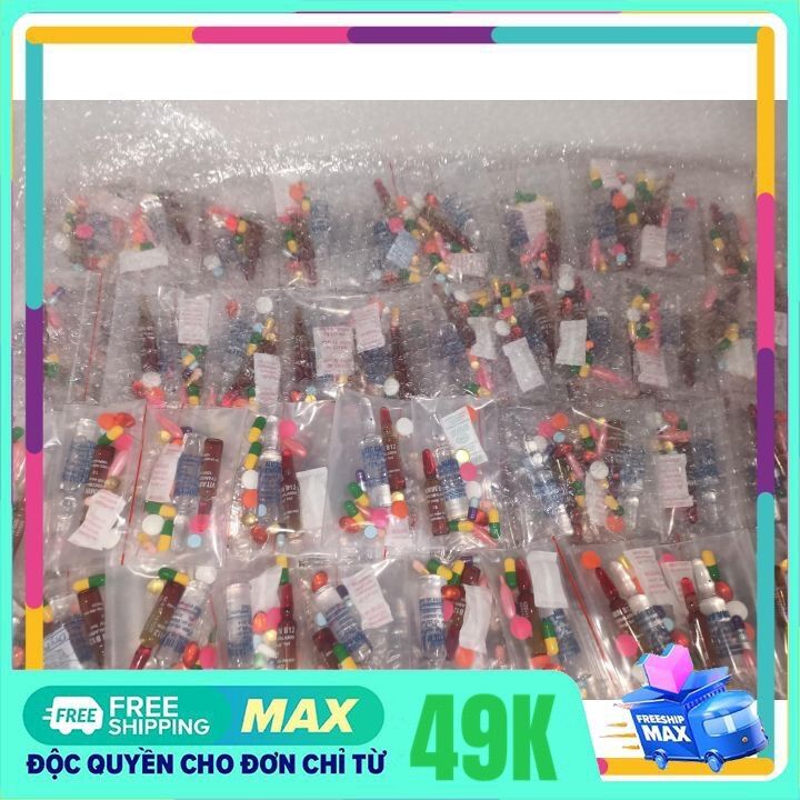 Combo 5 set Vitamin cấy trắng trộn kem