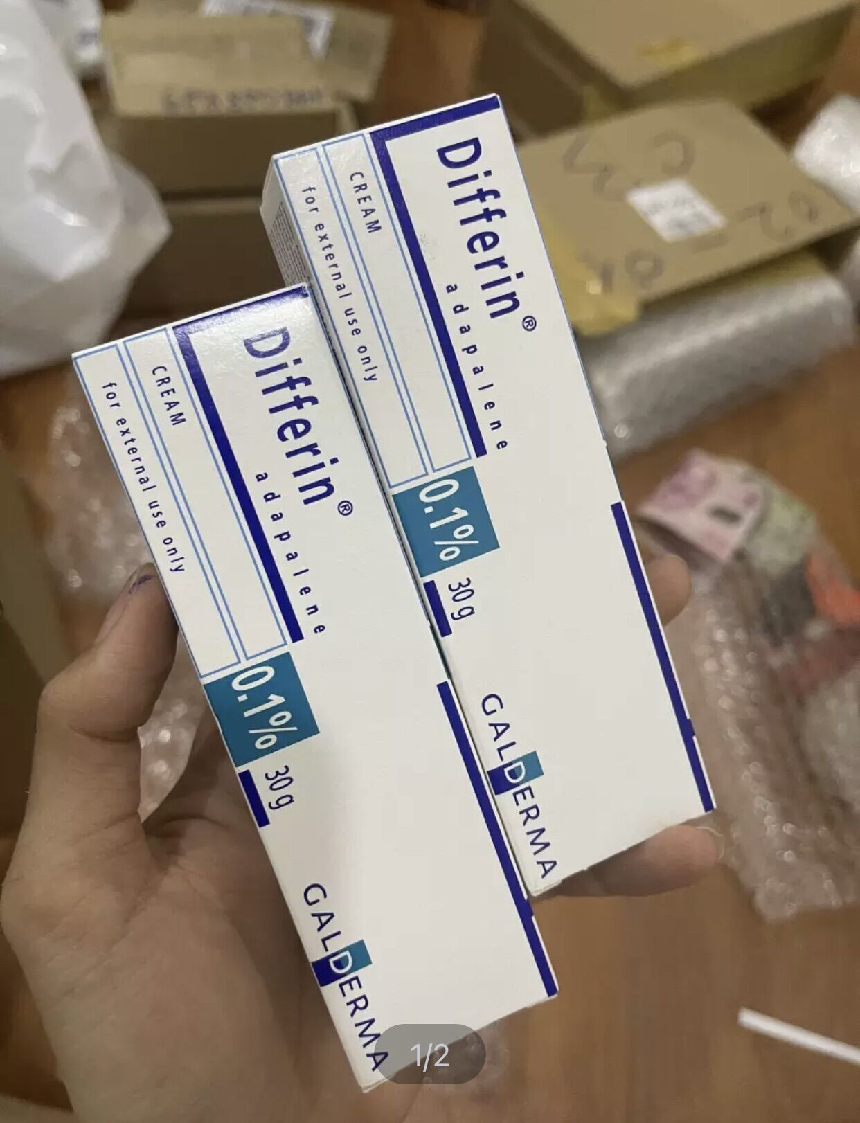 Giảm mụn differin cream 0.01% acene treatment 30gr