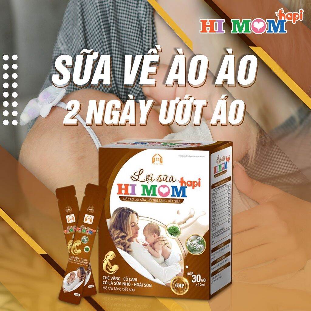 [1 HỘP]Lợi Sữa HI MOM Hapi Chính Hãng