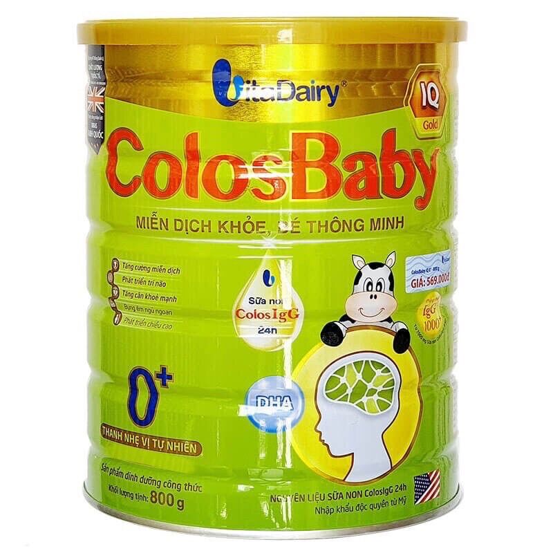 Sữa bột colosbaby iq gold số 0+, 1+, 2+. 800g/lon