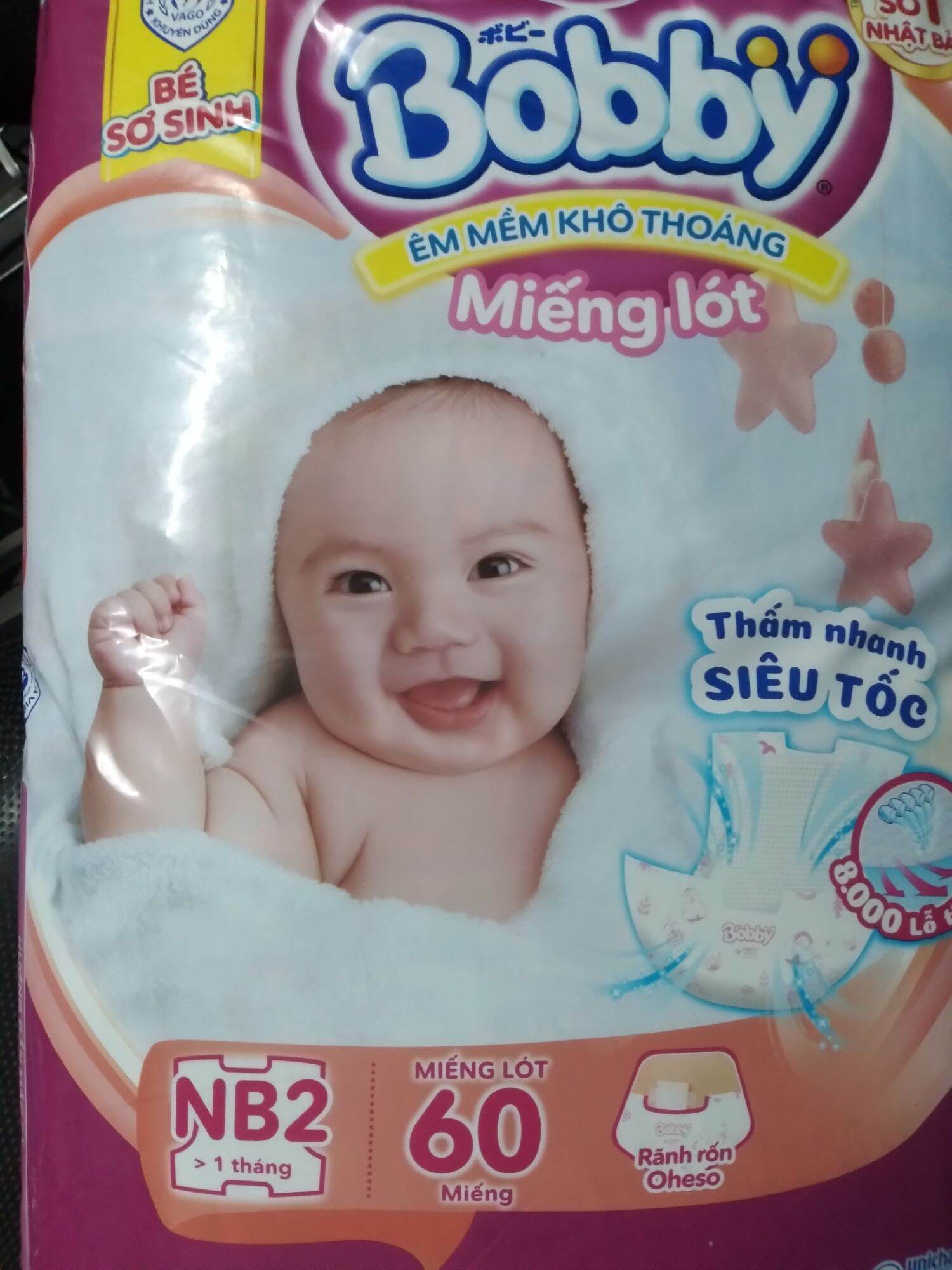 Miếng lót Bobby NB2-60 + 6 miếng chính hãng