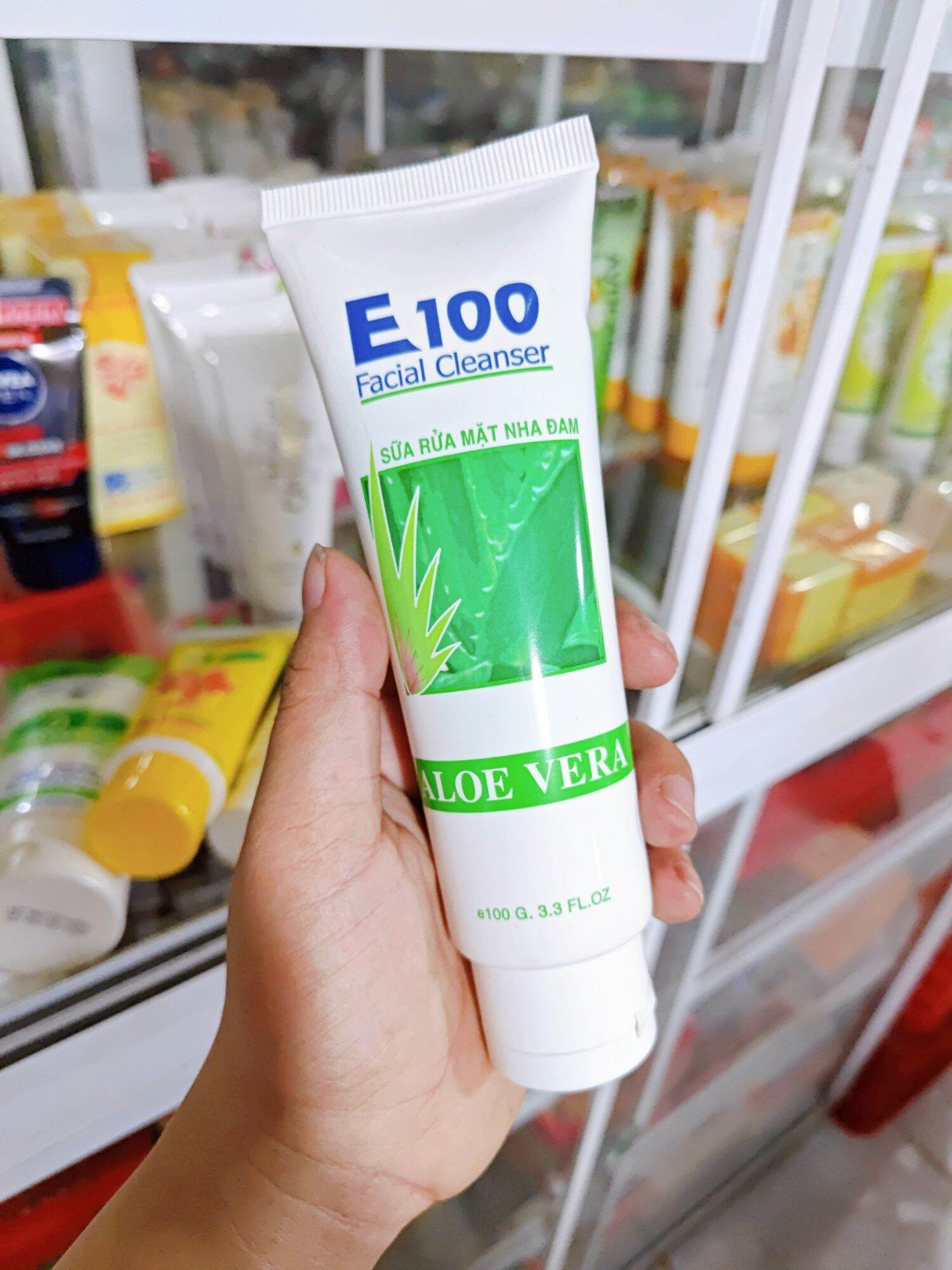 CHÍNH HÃNG - Sữa Rửa Mặt Nha Đam E100 Ngừa Mụn Sáng Da 100G