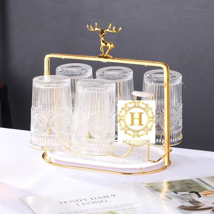 Khay úp cốc uống nước khay úp ly Huydecor
