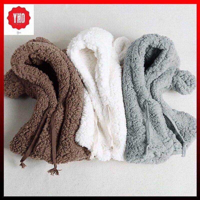 Mũ lông tai gấu cho bé trai và gái 1-15 tuổi