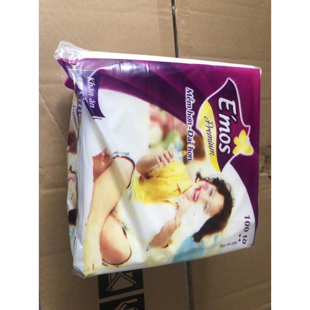 Khăn giấy Emoss 100 tờ giá rẻ