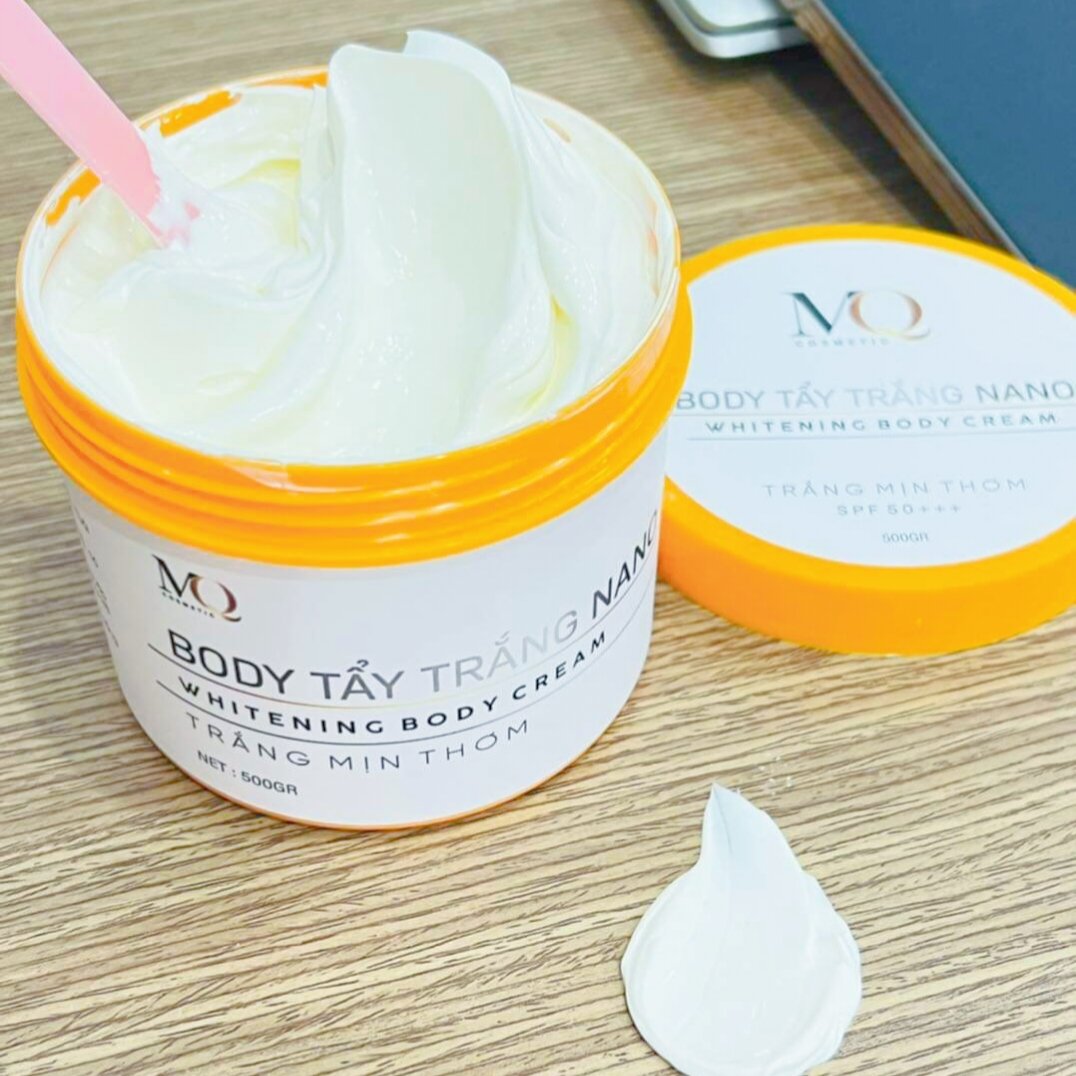 Kem body tẩy trắng nano, chất kem kháng nước