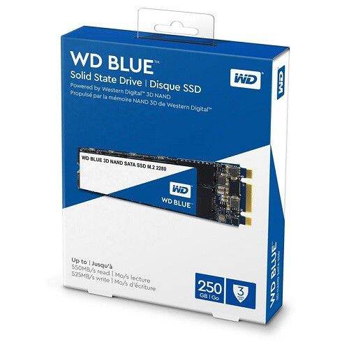 Ssd western digital blue 3d-nand m.2 2280 sata iii 250gb