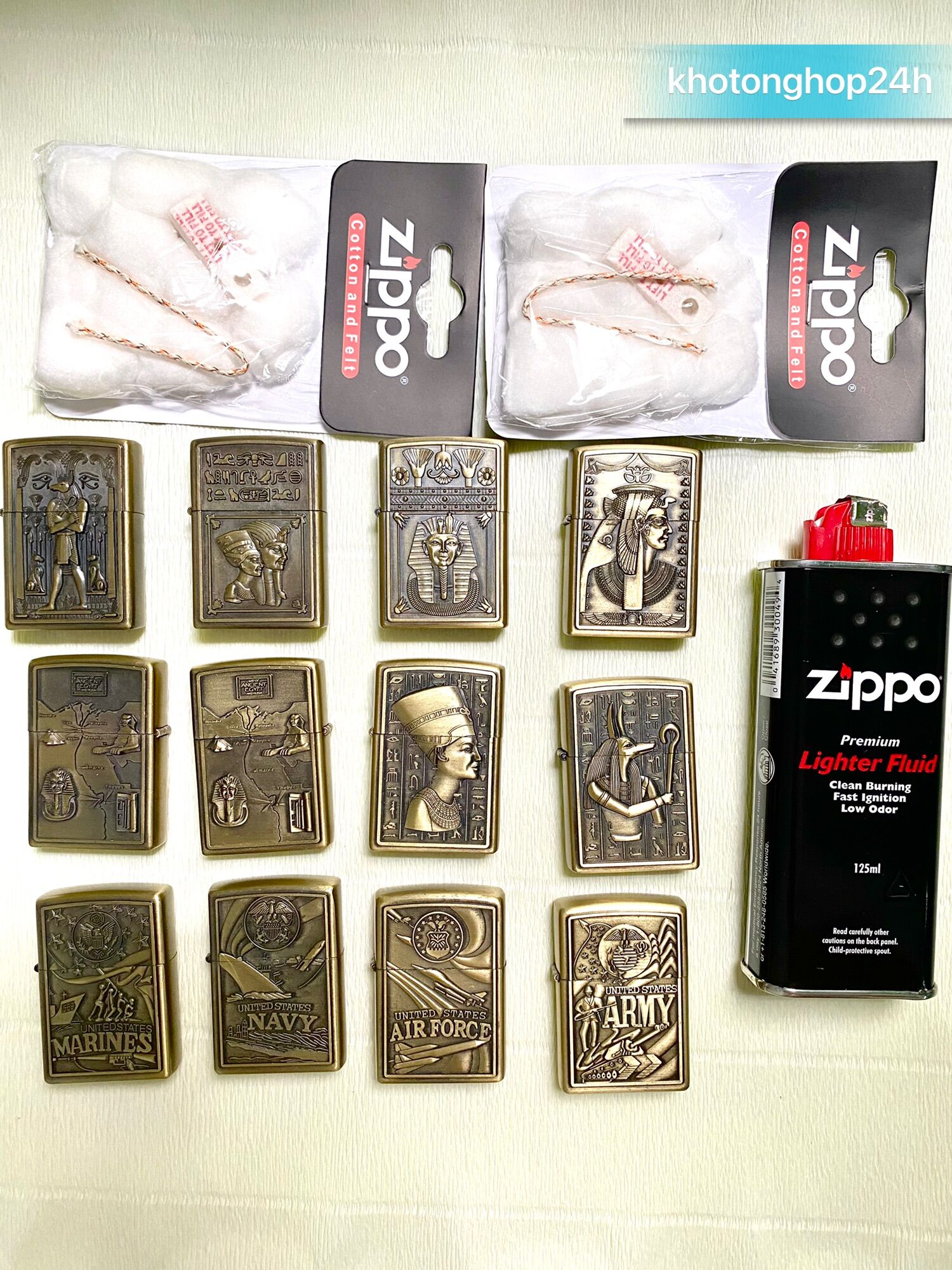 Bật Lửa quẹt Zippo độc lạ Hình Nổi Ai Cập Cổ đại