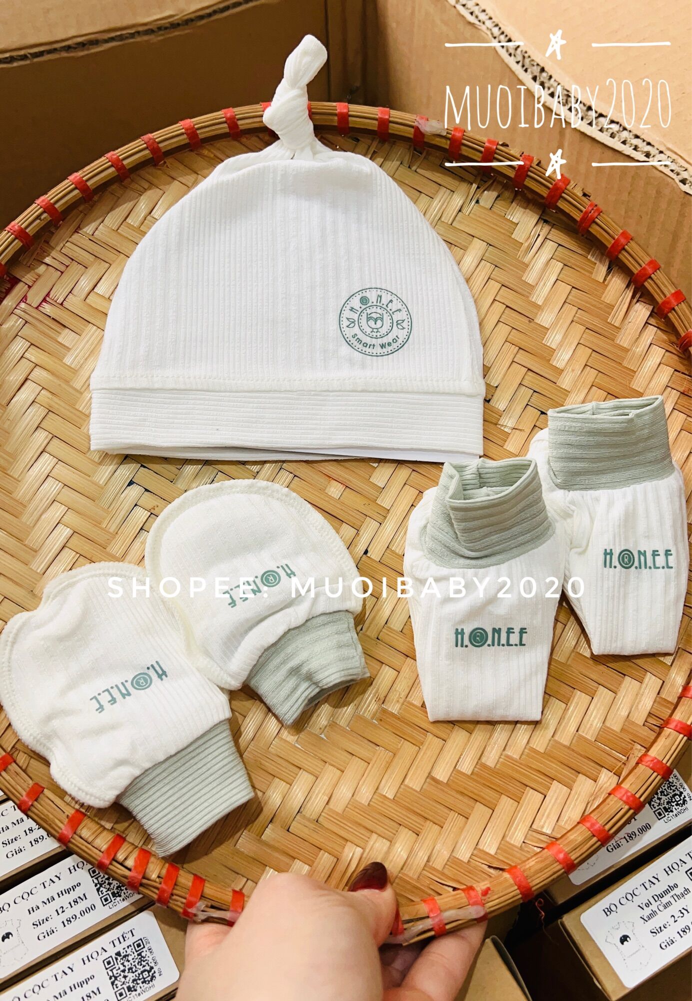 Set phụ kiện hrnee / nous cho bé sơ sinh