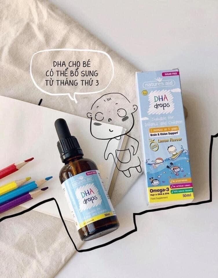 Dha drop nature aid dha mini drops anh 50ml cho bé