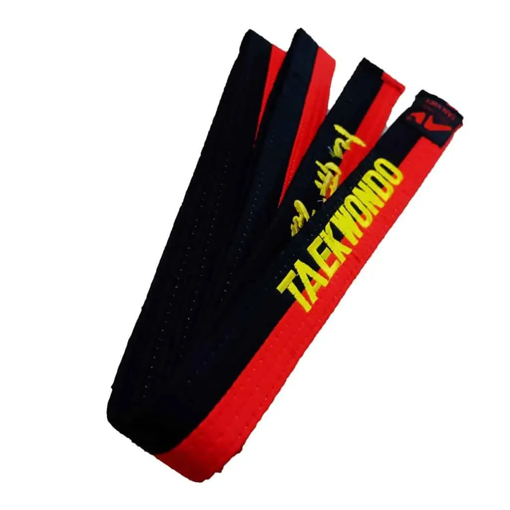 Đai đen/đỏ đen TAEKWONDO loại tốt