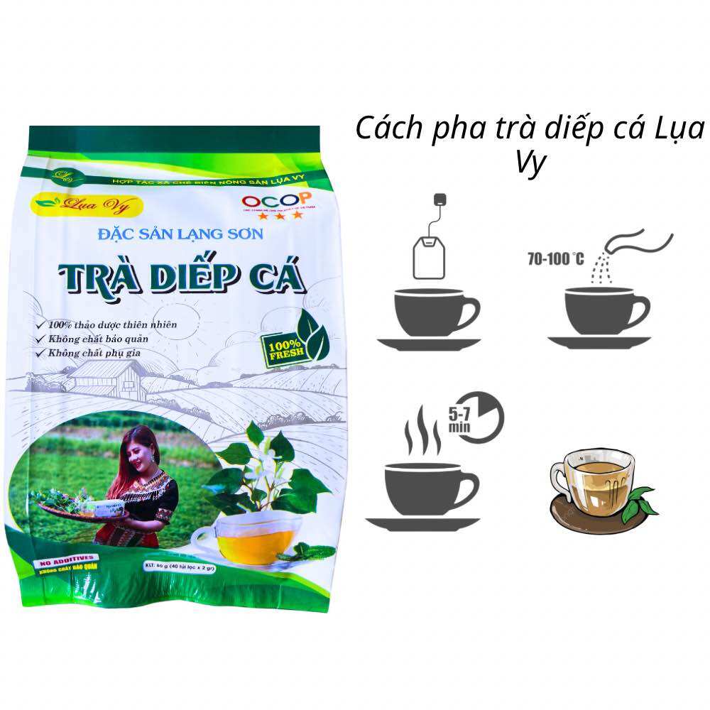( gói)Trà Diếp Cá Lụa Vy 40 Túi Lọc-Thanh Nhiệt , mát gan