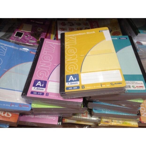 SỔ may dán gáy A4 MS 309 KLONG 200 TRANG