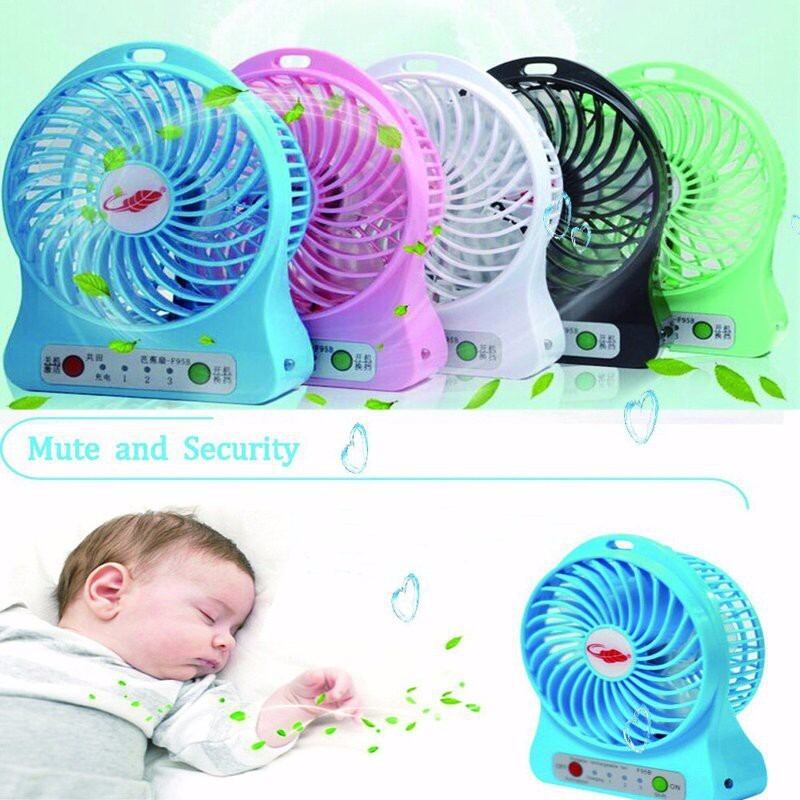 Quạt sạc tích điện mini 3 cấp độ gió