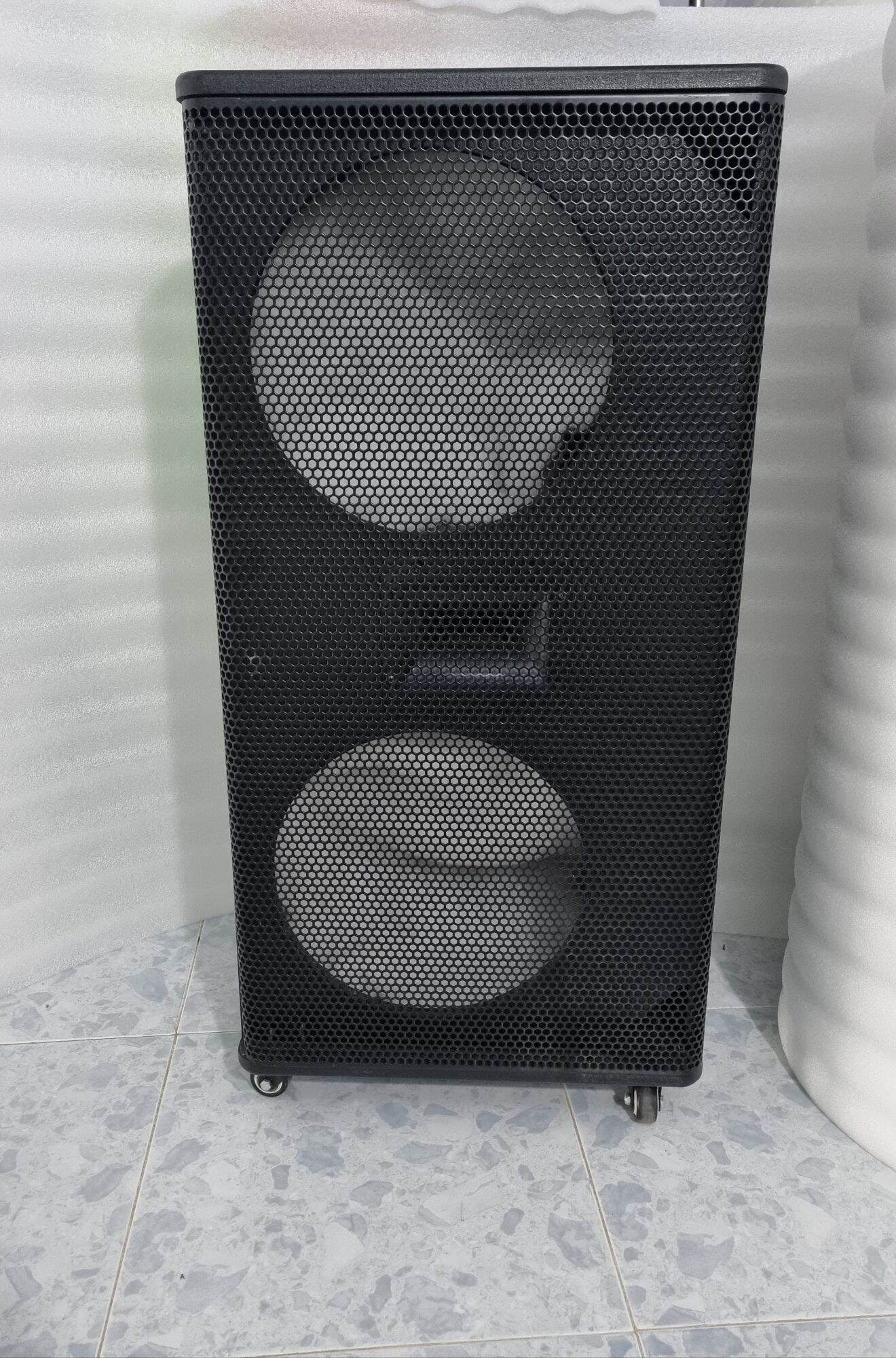 Thùng loa kéo 3 tấc đôi 2 bass 1 trep cho bo 19x38