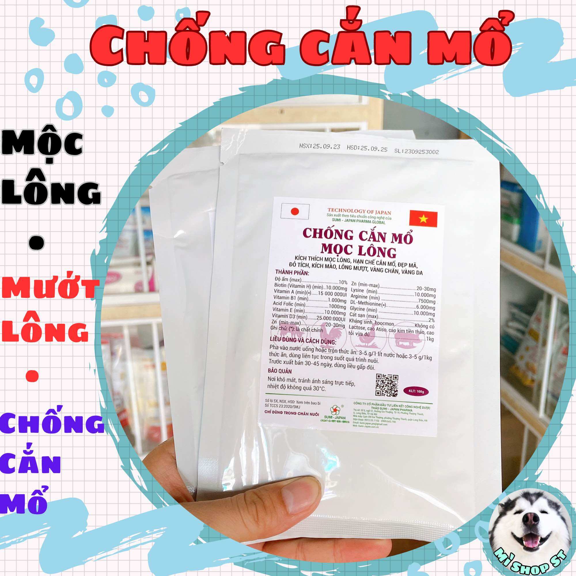 Mau ra lông, mọc lông cho gà đá, chống cắn mổ ở gà, vịt, chim