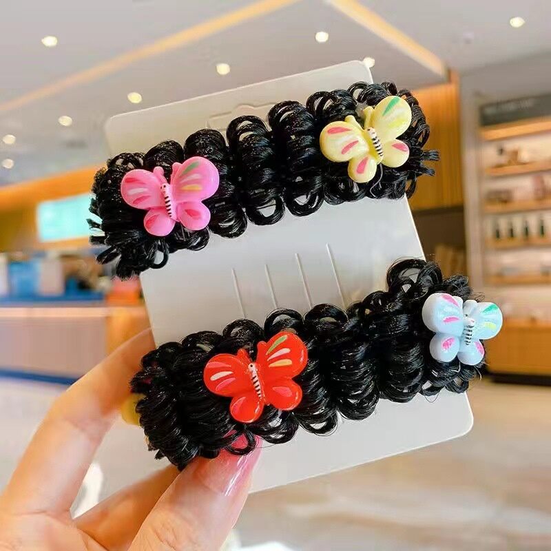 Dây Cột Tóc Đính Tóc Giả Thời Trang Cho Bé, Cột Tóc Cho Bé