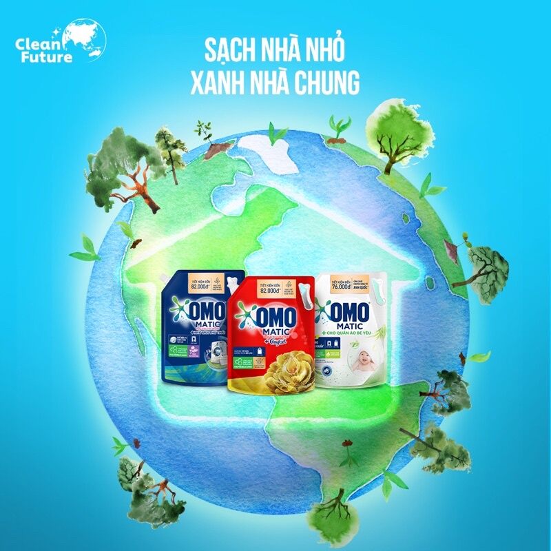 NƯỚC GIẶT OMO Matic 3.6KG, 3.9k TÚI