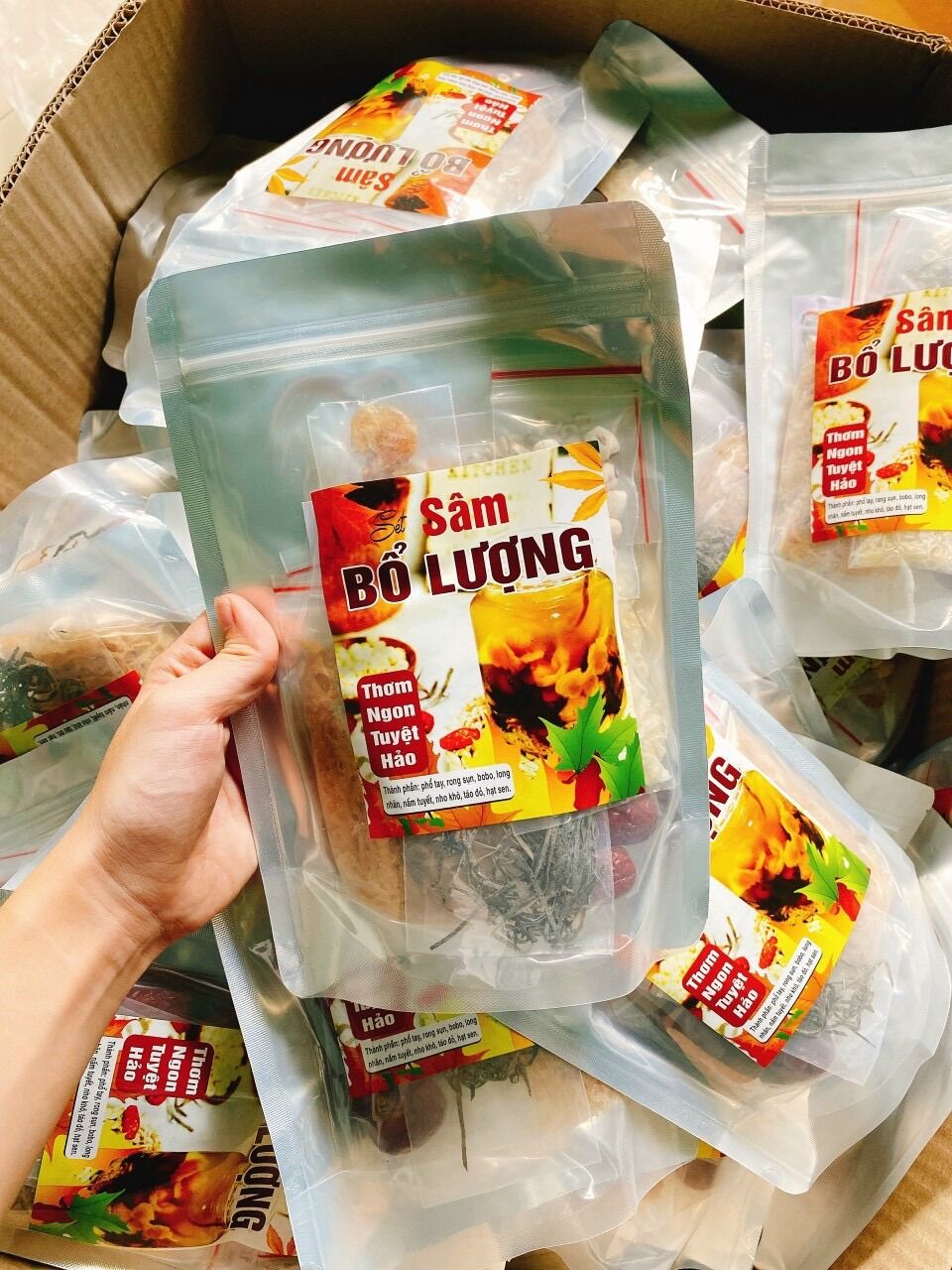 Set sâm bổ lượng, set chè thanh mát (2gói) ~500g/gói
