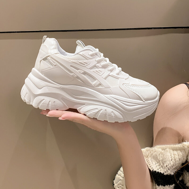 Giày Chunky Sneaker Giày Thể Thao Thường Ngày Thon Gọn Chân Dễ Phối Lưới Ô Lưới Thoáng Khí Nổi Tiếng Trên Mạng Độn Cao Đế Dày Mùa Hè Thu Mẫu Mới 2023 Cho Nữ