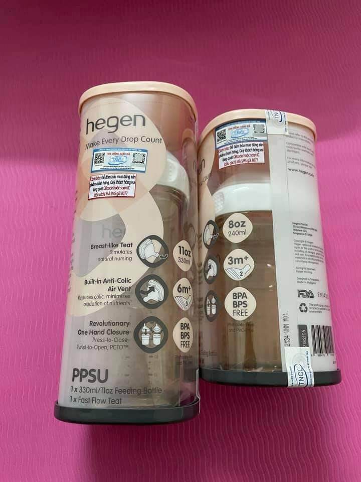 Bình sữa Hegen 330ml fullbox chính hãng