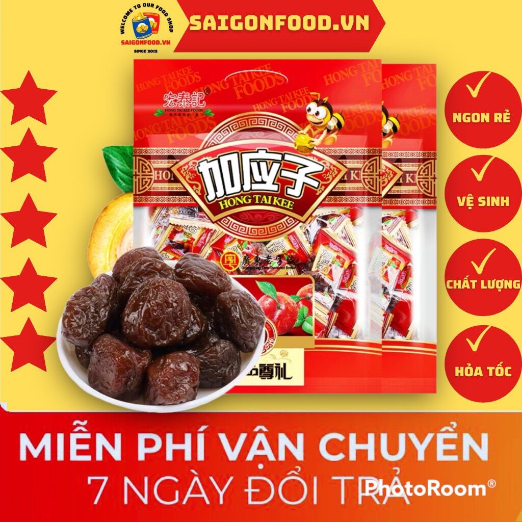 Ô mai mận dẻo mật ong chua ngọt gói 500gr siêu ngon - xí muội cánh chỉ omai mận tân cương baiguo jiayingzi