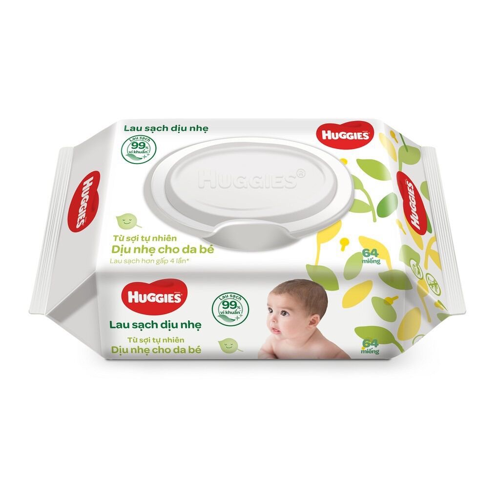 Khăn giấy ướt Huggies không mùi 64 miếng