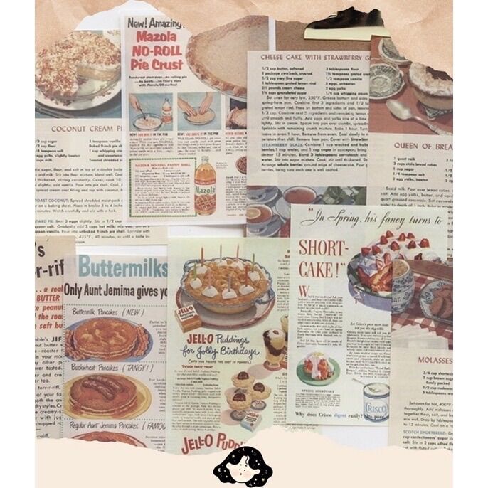 Set Giấy Retro Vintage - Junk Journal Paper - Mercy