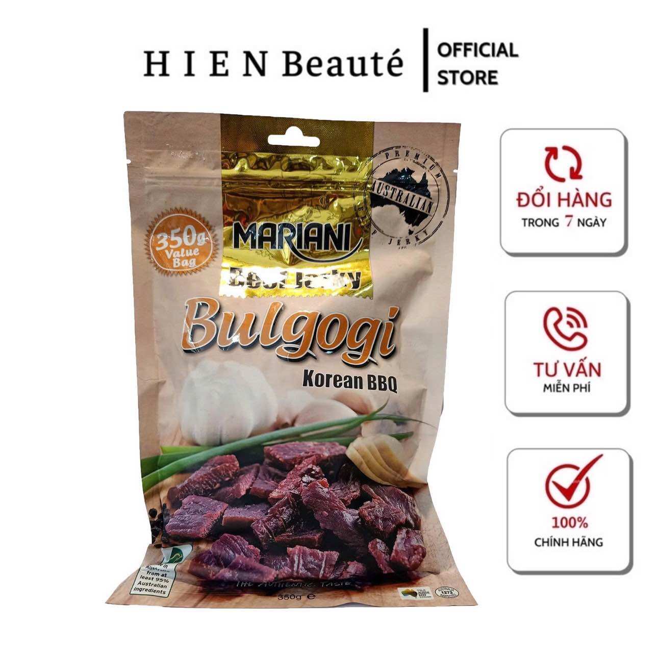 Khô Bò Mariani Beef Jerky Bulgogi Korean BBQ 350g