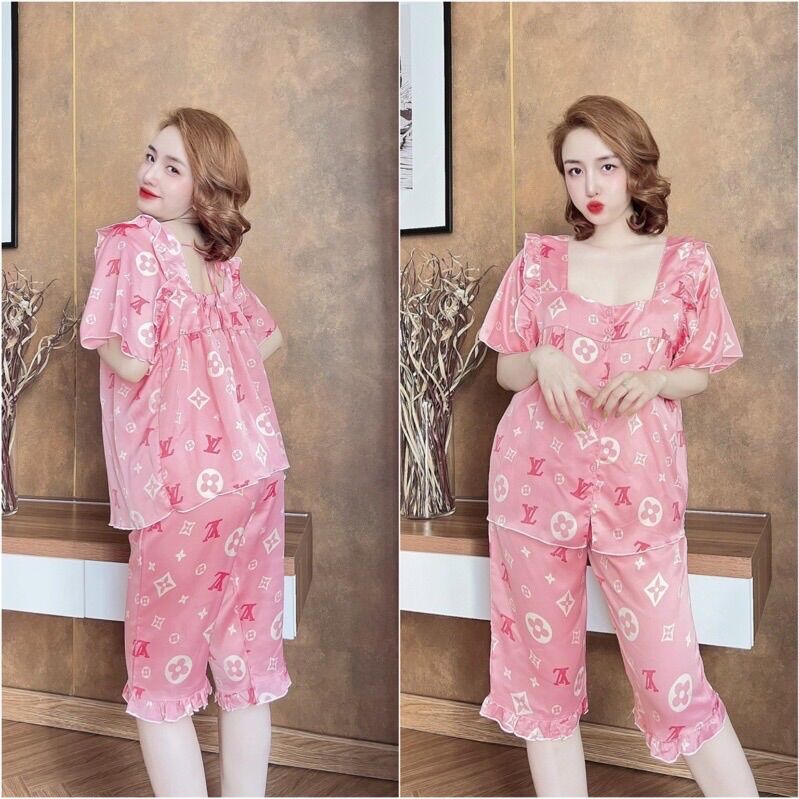 (50-110kg) Đồ bộ Lụa Satin Ren Bigsize cao cấp - Lửng