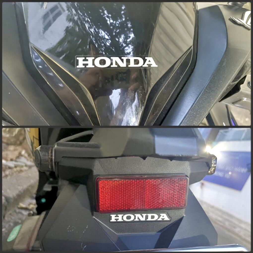 Tem zin honda dán đuôi dè sau xe máy.