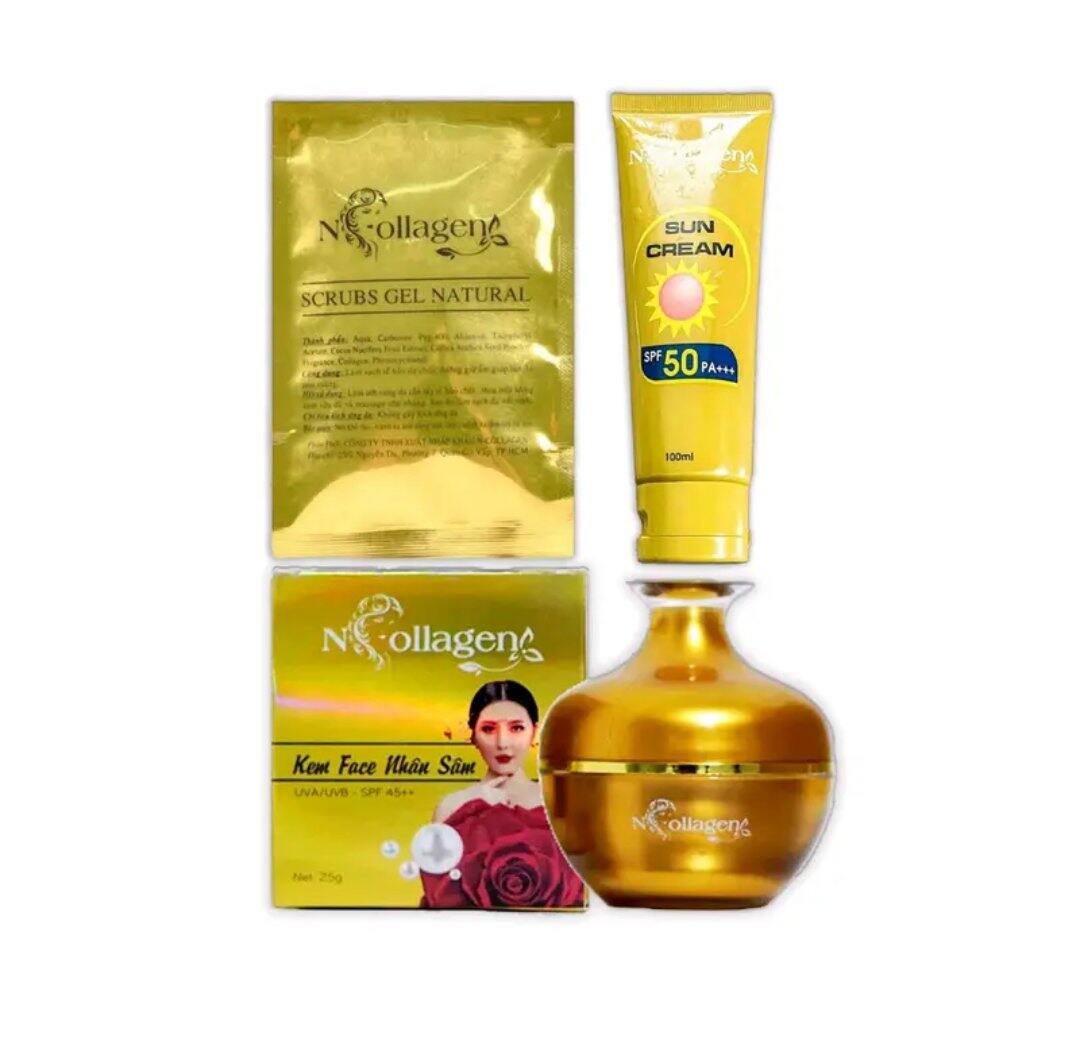 Combo kem chống nắng +kem sâm ncollagen