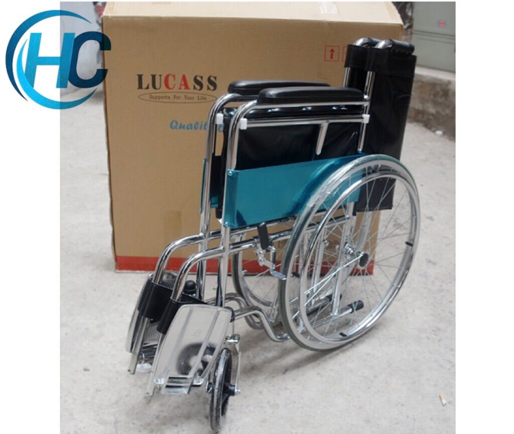 [CHÍNH HÃNG] Xe Lăn Tay Vải Da Simili Lucass X-9(X9)(Tiêu Chuẩn Mỹ)