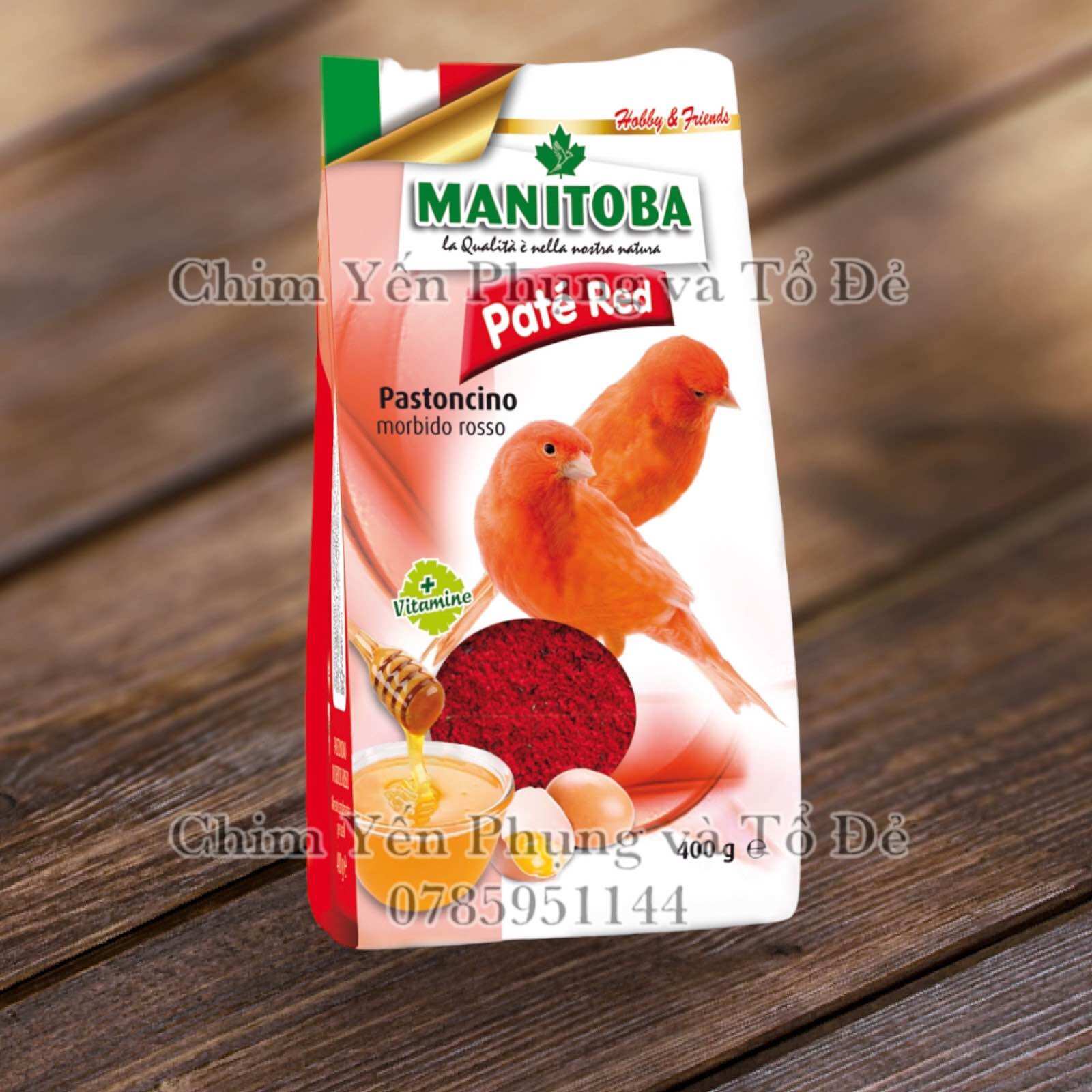 Cám trứng pate red dành cho hồng yến/yến hót, xuất xứ: ý 🇮🇹 nguyên seal 400gr.