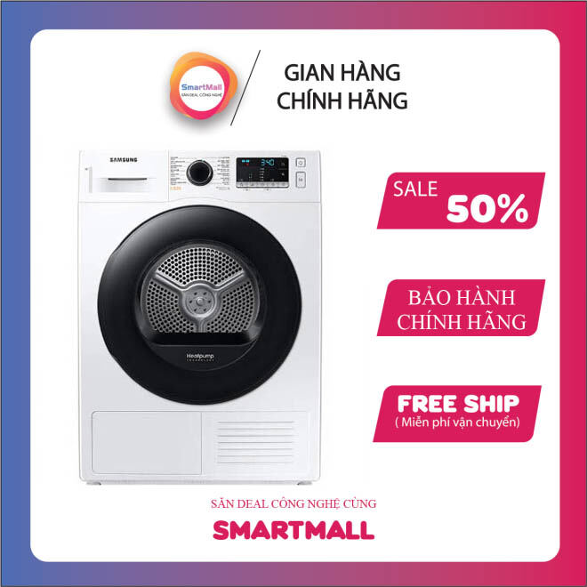   Trả góp 0% Máy sấy bơm nhiệt Samsung 9 Kg DV90TA240AE SV 