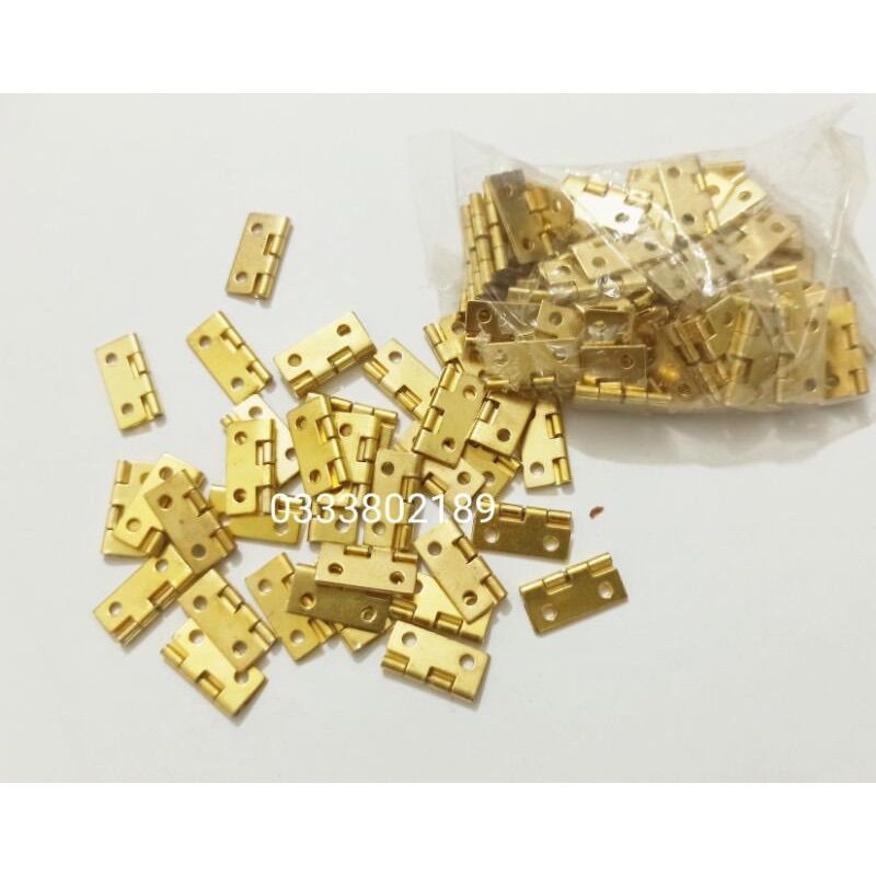 10 Bản lề vuông mini 2cm, tặng kèm vít.