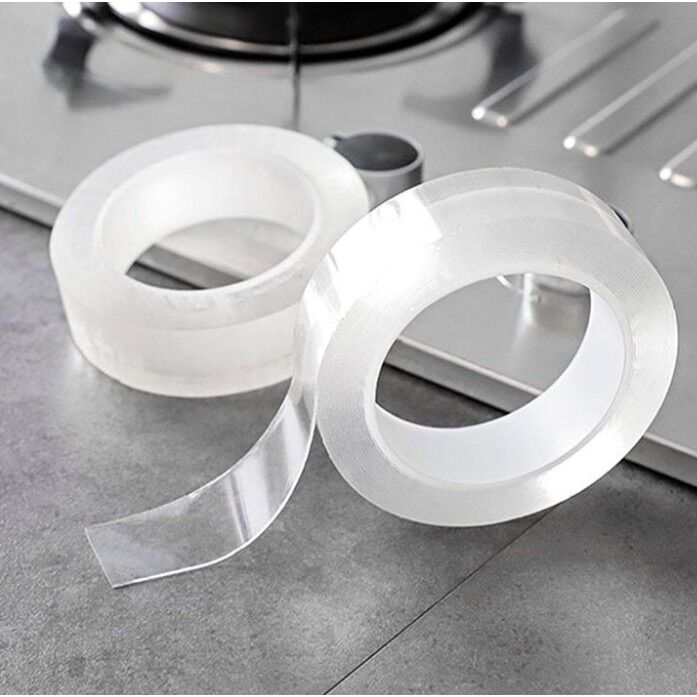 Băng dính 2 mặt trong suốt siêu dính dài 5m×2cm
