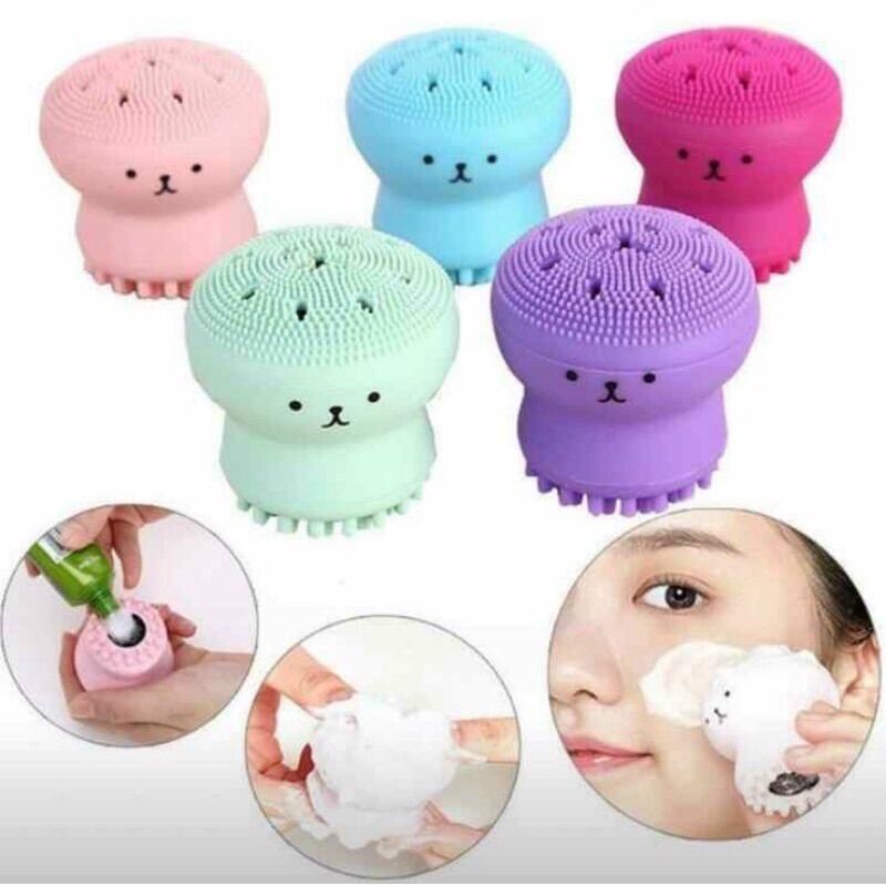 Cọ rửa mặt bạch tuộc silicon - Cọ rửa mặt giúp da giảm mụn