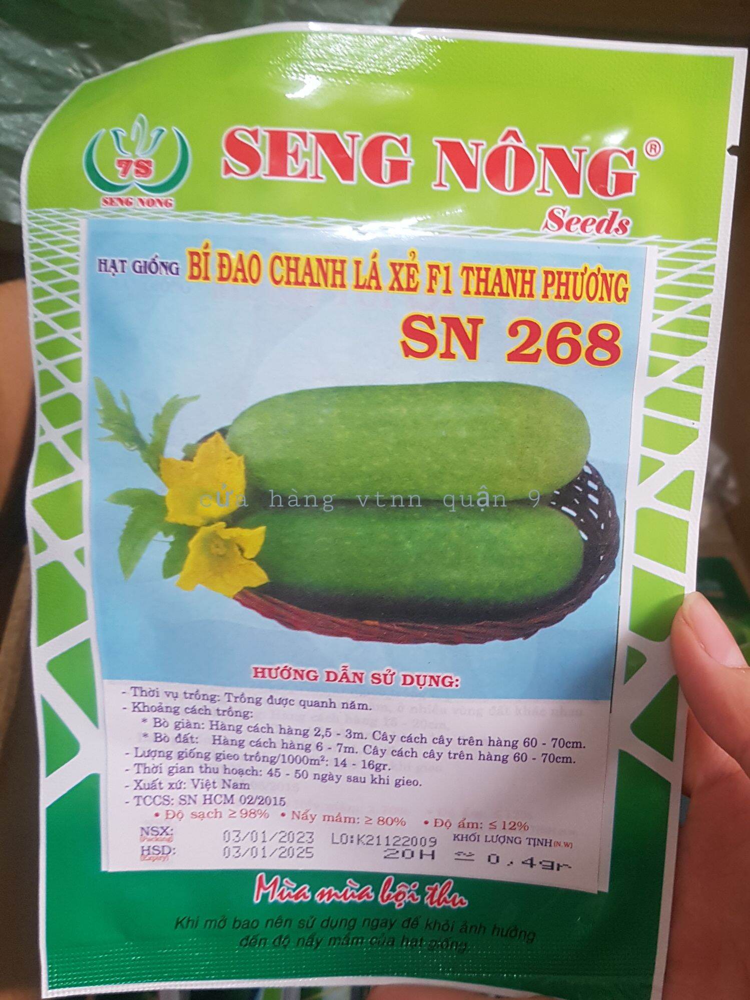 hạt giống bí đao Sen Nông(20hạt)