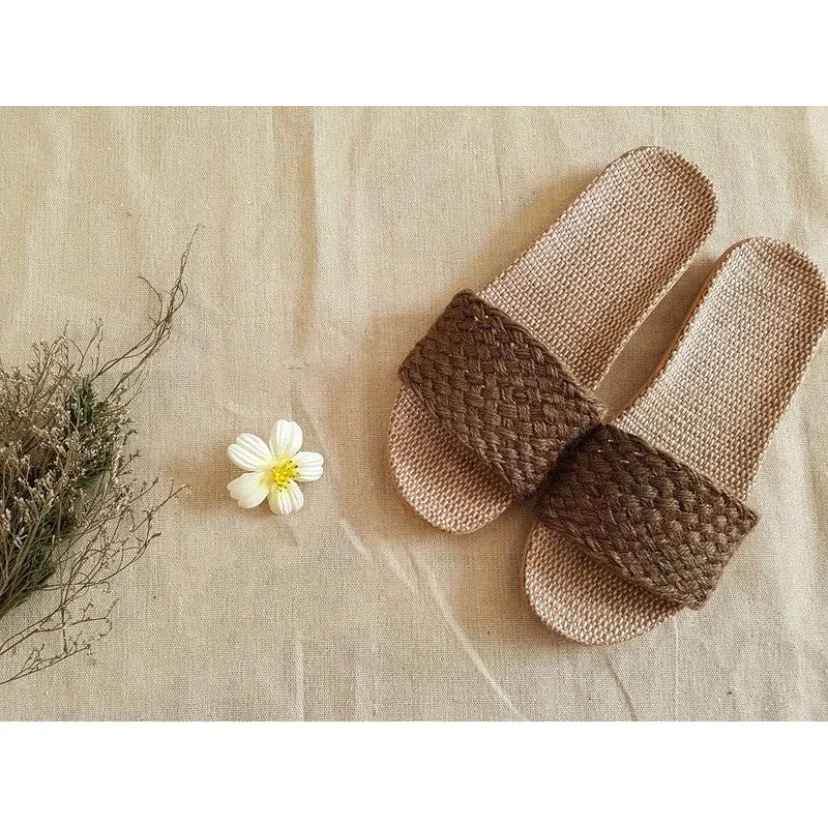 [HCM]Dép cói quai ngang trơn bảng to(Nữ)