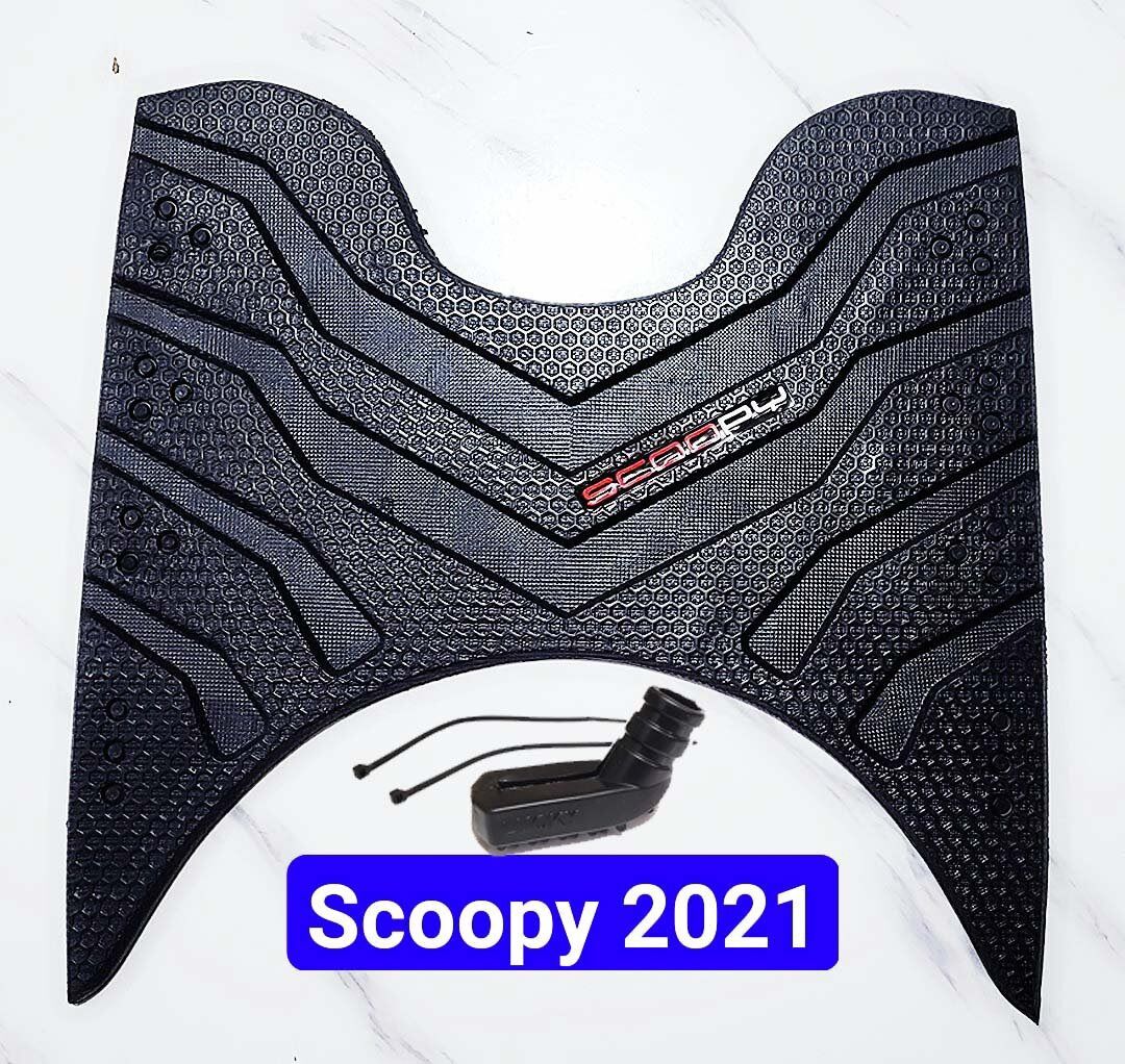 Thảm cao su xe scoopy 2021 tặng cao su lót chân chống