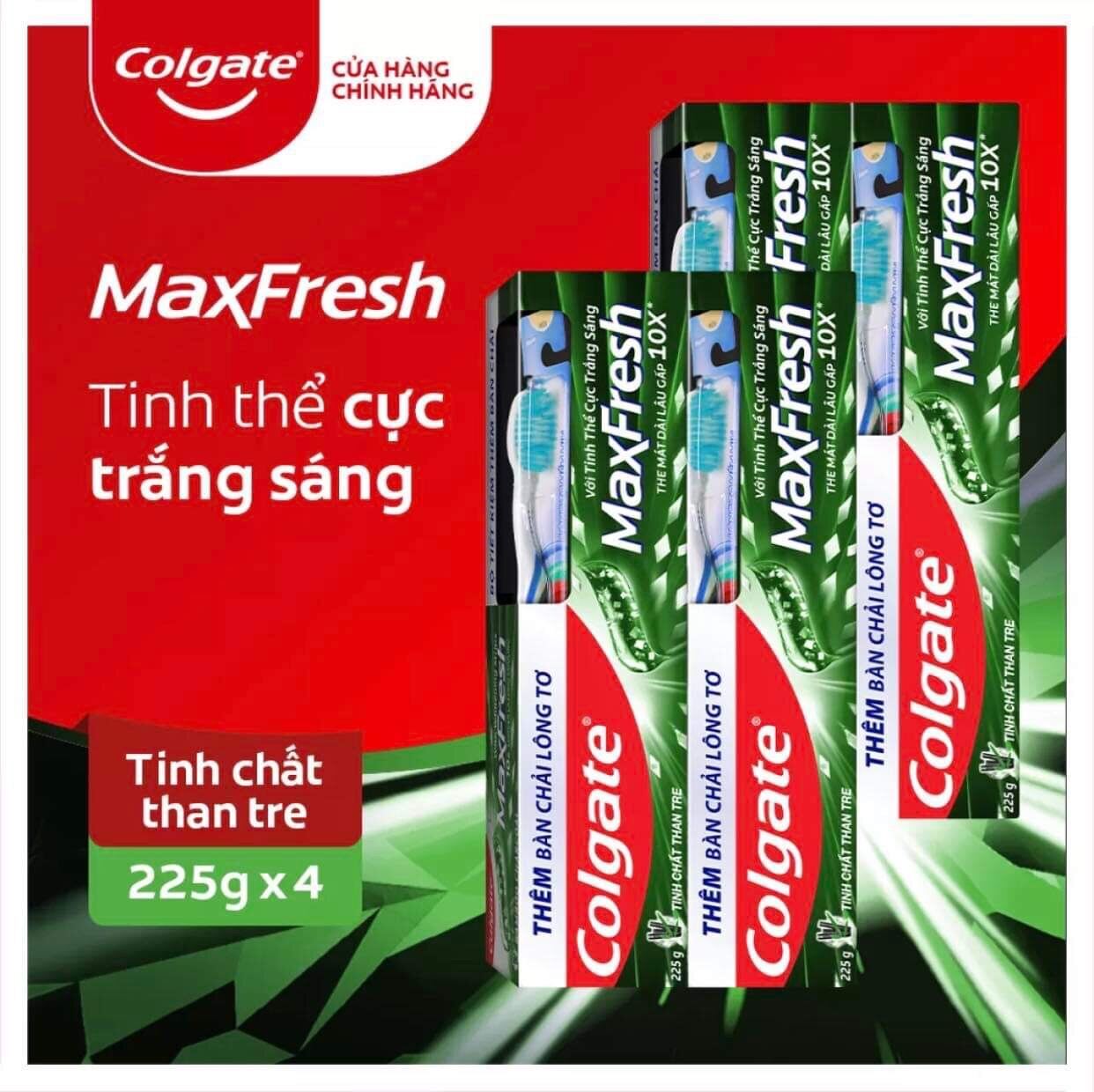 Kem đánh răng hơi thở thơm mát và làm trắng răng Colgate Maxfresh Bamboo thumbnail